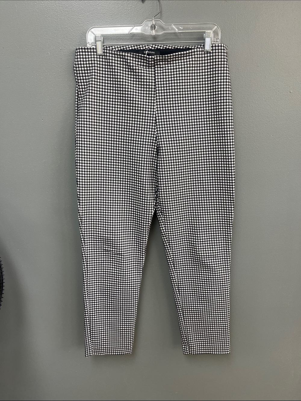 EUC Karen Kane Black and White Gingham Slim Pants